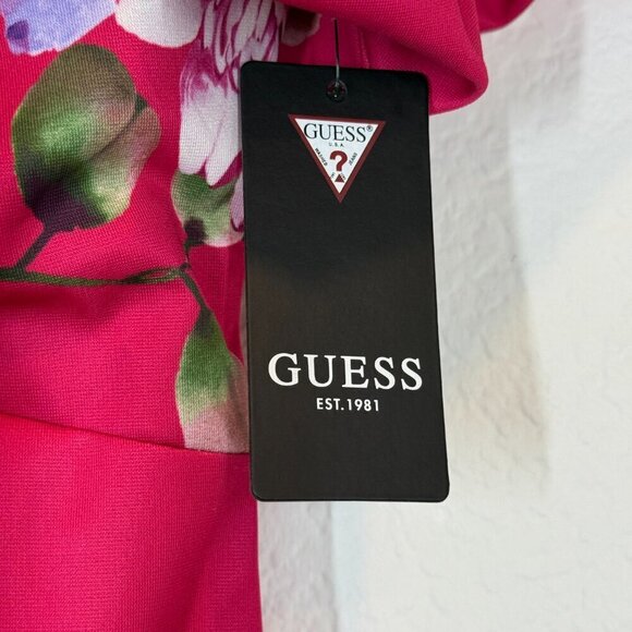 Guess Dress Pink Floral Retro 4 - Picture 8 of 11